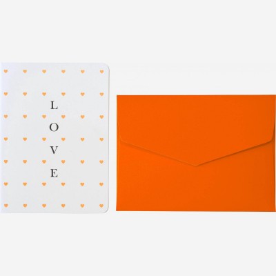VERSO orange "love" card