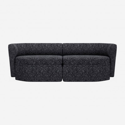 UMBERTO 2seat black sofa