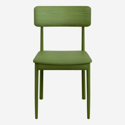 PIPPA green solid beech chair