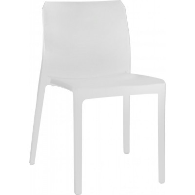 MALYA white fiberglass chair