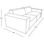 POSADA 4 seater sofa, bellagio fabric, dark grey - Image 7