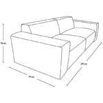 POSADA three-seater sofa, petrol velvet - Image 6