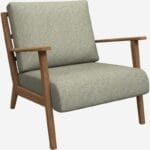 VIKEN Υφασμάτινη πολυθρόνα (ύφασμα Bellagio) γκρι-πράσινη