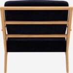 VIKEN Πολυθρόνα δρύινη Velvet Dark Blue - Image 6