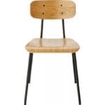 HESTER δρύινο κάθισμα, ατσάλινος σκελετός, ανθρακί - Image 3