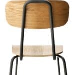 HESTER δρύινο κάθισμα, ατσάλινος σκελετός, ανθρακί - Image 4