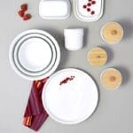 HOME white porcelain bowl 23cm - Image 4