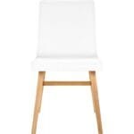 PLY leather chair with oak legs white - Image 2