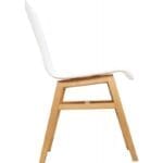 PLY leather chair with oak legs white - Image 4