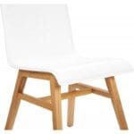 PLY leather chair with oak legs white - Image 5