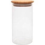 FERM Βάζο από γυαλί και μπαμπού - 10 x 20 cm - Image 2