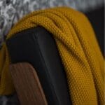 LOU knitted cotton throw 130x170cm mustard - Image 4