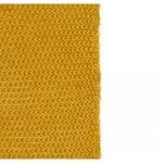 LOU knitted cotton throw 130x170cm mustard - Image 5