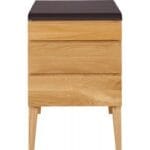 BECKETT office chest of drawers in oak and leather - Image 4