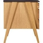 BECKETT office chest of drawers in oak and leather - Image 5