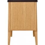 BECKETT office chest of drawers in oak and leather - Image 6