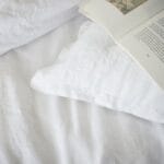 LINEN Λινό κατωσέντονο με λάστιχο 160x200εκ λευκό - Image 4