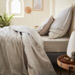 LINEN Λινό κατωσέντονο με λάστιχο 180x200εκ - Φυσικό χρώμα - Image 2