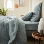 LINEN Linen duvet cover 240x260cm blue - Image 2
