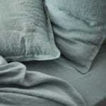 LINEN Λινό κατωσέντονο με λάστιχο 180x200εκ μπλε - Image 4