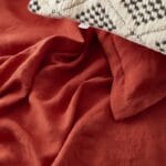 LINEN Linen duvet cover 200x200cm terracotta - Image 3
