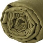 LINEN Λινό κατωσέντονο με λάστιχο 140x200εκ χακί - Image 3