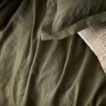 LINEN Λινό κατωσέντονο με λάστιχο 140x200εκ χακί - Image 4