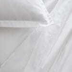 BRIGHT SATEEN Satin cotton duvet cover 200x200cm white - Image 4