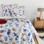 SOLANGE Satin cotton duvet cover set 200x200cm - Image 2