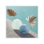 AQUA Blown glass vase - 23 cm - Blue - Image 6