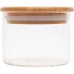 FERM Βάζο από γυαλί και μπαμπού - 10 x 8 cm