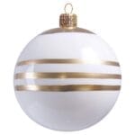 SIA Christmas glass ball 8cm with gold lines