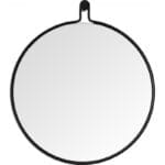 OTO - Στρογγυλός μεταλλικός καθρέφτης - 52 cm - Μαύρος