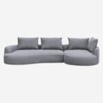 CAGLIARI Καναπές αριστερή γωνία με ύφασμα bellagio blue celeste