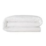 BRIGHT SATEEN Satin cotton duvet cover 200x200cm white