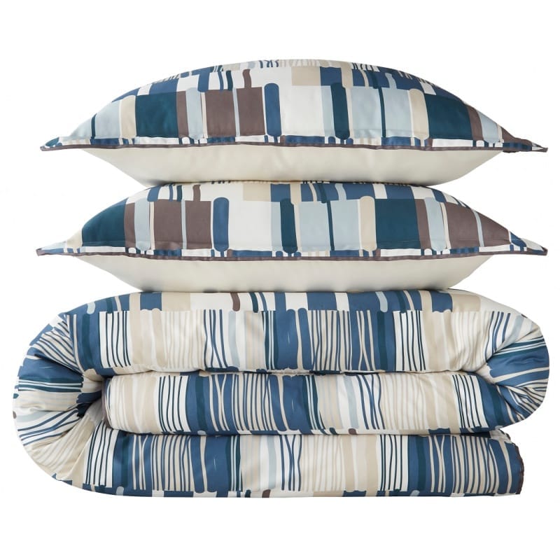 Sahory SAHORY Cotton satin duvet cover set 220x240 cm - Multicolor - Habitat ...