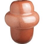 TABITHA glass vase red H25