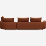 Cagliari - Left corner sofa in Copparo fabric - Rust orange - Image 4