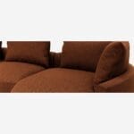 Cagliari - Left corner sofa in Copparo fabric - Rust orange - Image 5