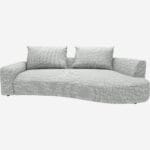 Catane – Γωνιακός δεξιός καναπές από ύφασμα Alba – Gris brume