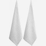 FLAG Σετ δύο πετσέτες κουζίνας λευκό