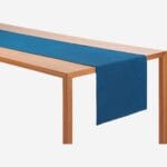 Avignon runner 200x40cm made of blue cotton - Image 2