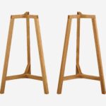 MELISSE σετ 2 δρύινα στρίποδα - Image 3