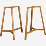 MELISSE σετ 2 δρύινα στρίποδα - Image 4