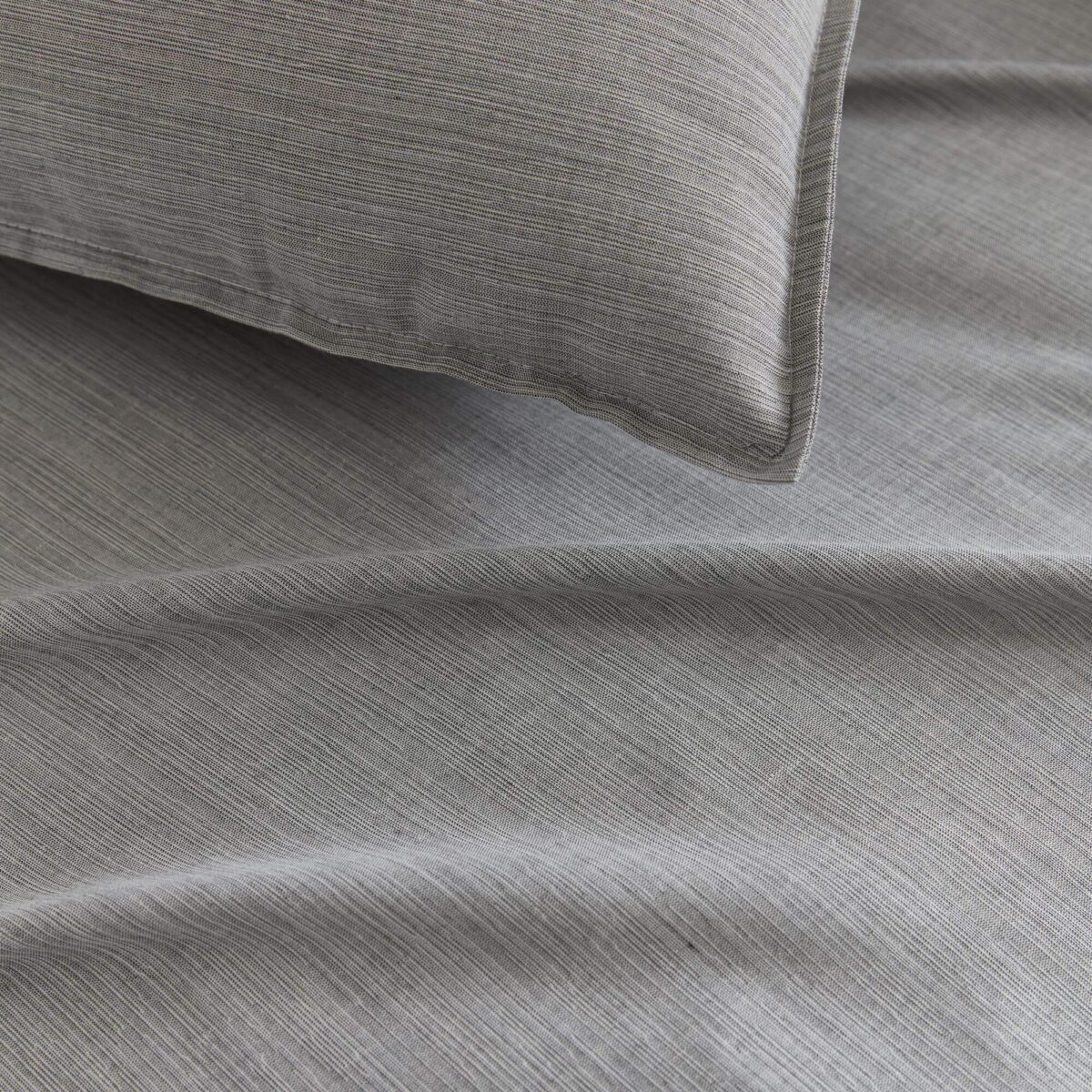 Skye Cotton duvet cover - 220 x 240 cm - Grey - Image 4