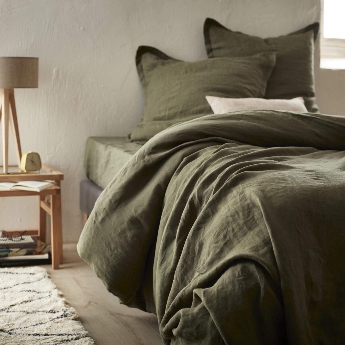 LINEN Linen pillow case 50*80 khaki - Image 3