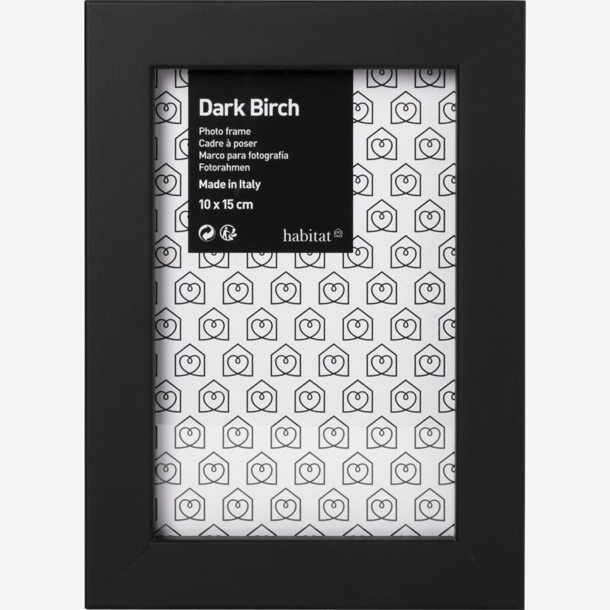 Dark birch Ξύλινο πλαίσιο - 10 x 15 cm - Μαύρο - Image 2