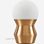 Izmo II Mini table lamp made of glass and metal - 19 cm - Copper