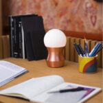 Izmo II Mini table lamp made of glass and metal - 19 cm - Copper - Image 4