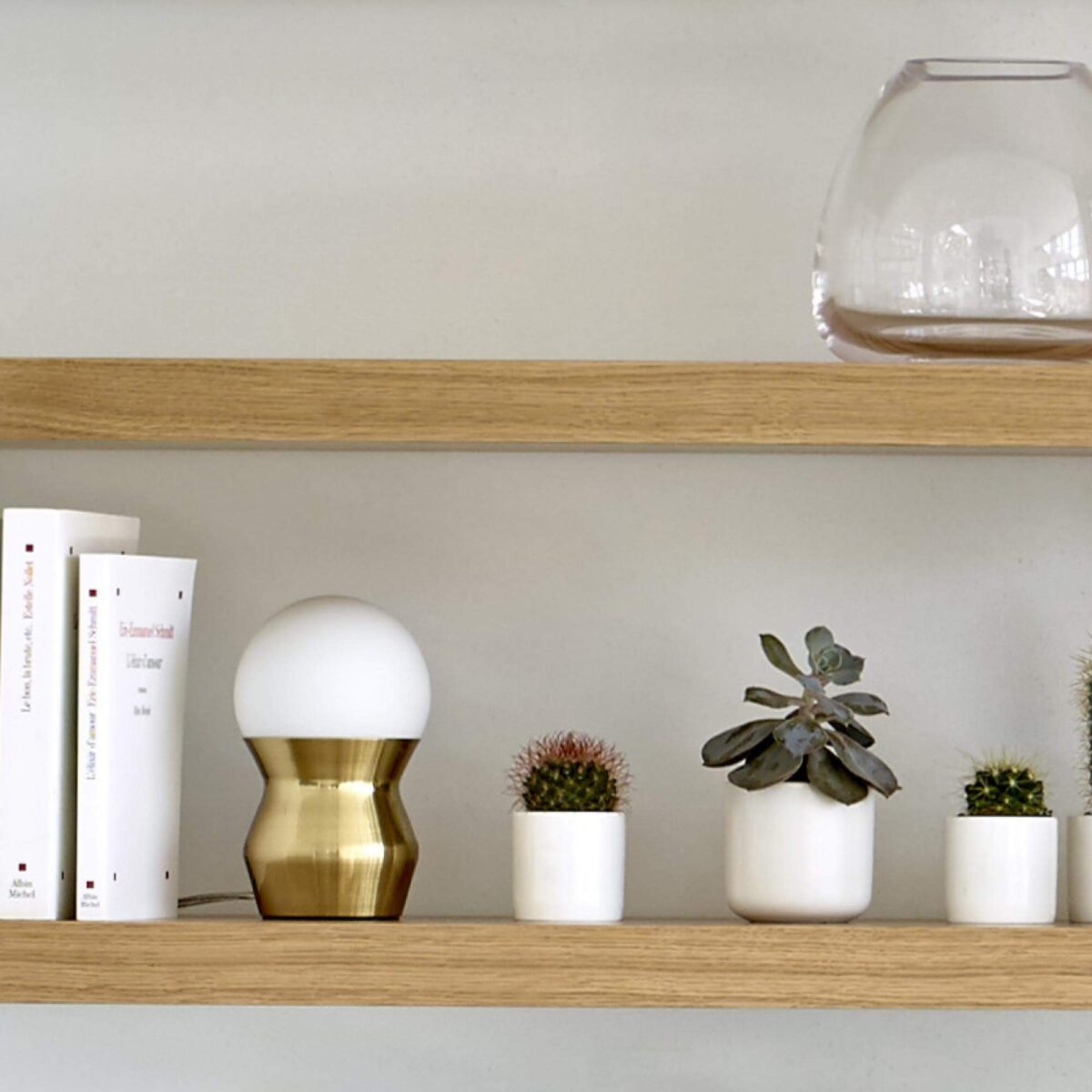 Izmo II Μίνι επιτραπέζιο φωτιστικό από γυαλί και μέταλλο - 19 cm - Χρυσό - Image 5